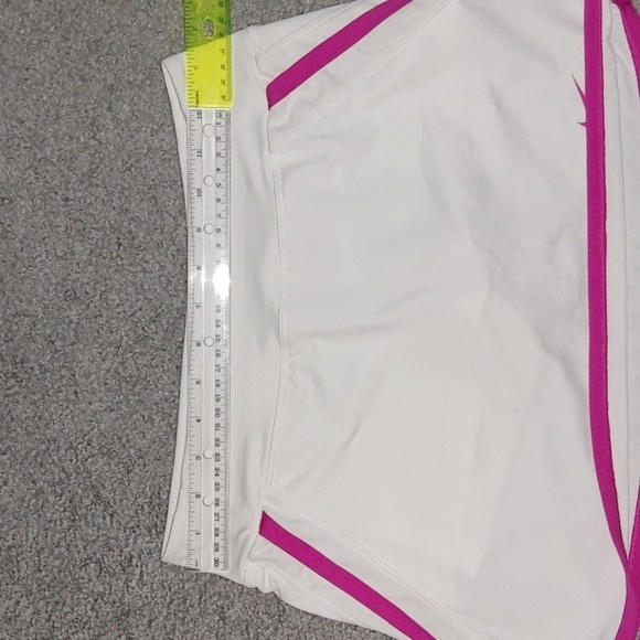 NWT. Nike Tennis Dri-Fit Power Skirt Skort. Attached shorts. White and Pink Sz L - Picture 5 of 7